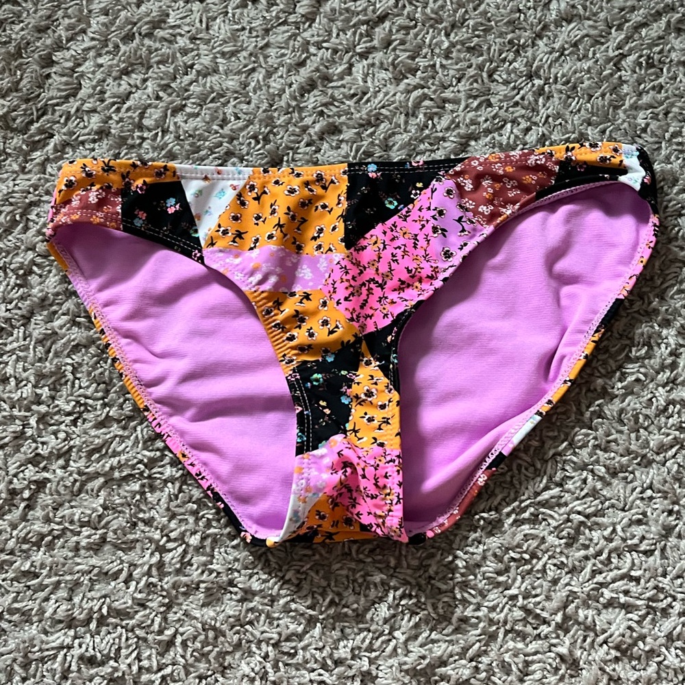 No Boundaries Patchwork Bikini Bottom